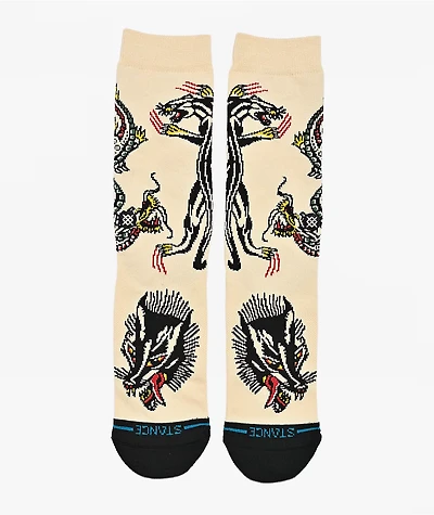 Stance x Bert Krak Battle Cream Crew Socks