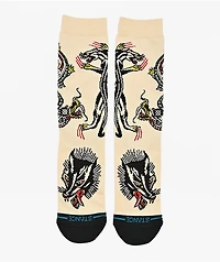 Stance x Bert Krak Battle Cream Crew Socks