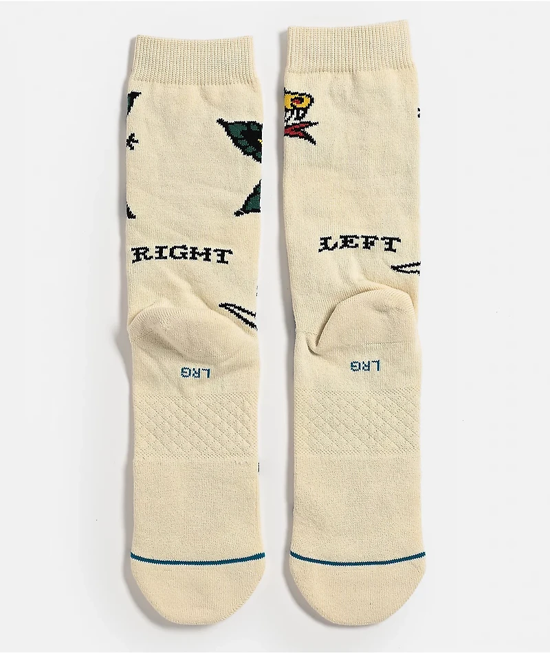 Stance x Bert Krak Flash Natural Crew Socks