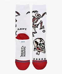 Stance x Bert Krak Skeleton White Crew Socks