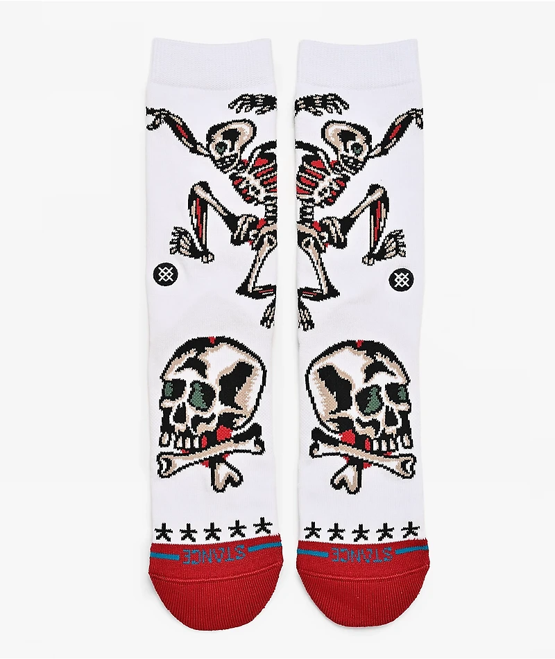Stance x Bert Krak Skeleton White Crew Socks
