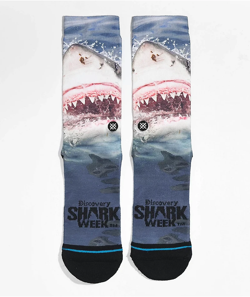 Stance x Discovery Channel Shark Week Pearly Whites Crew Socks