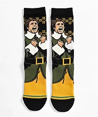 Stance x Elf Smiling Is My Fav Black Crew Socks