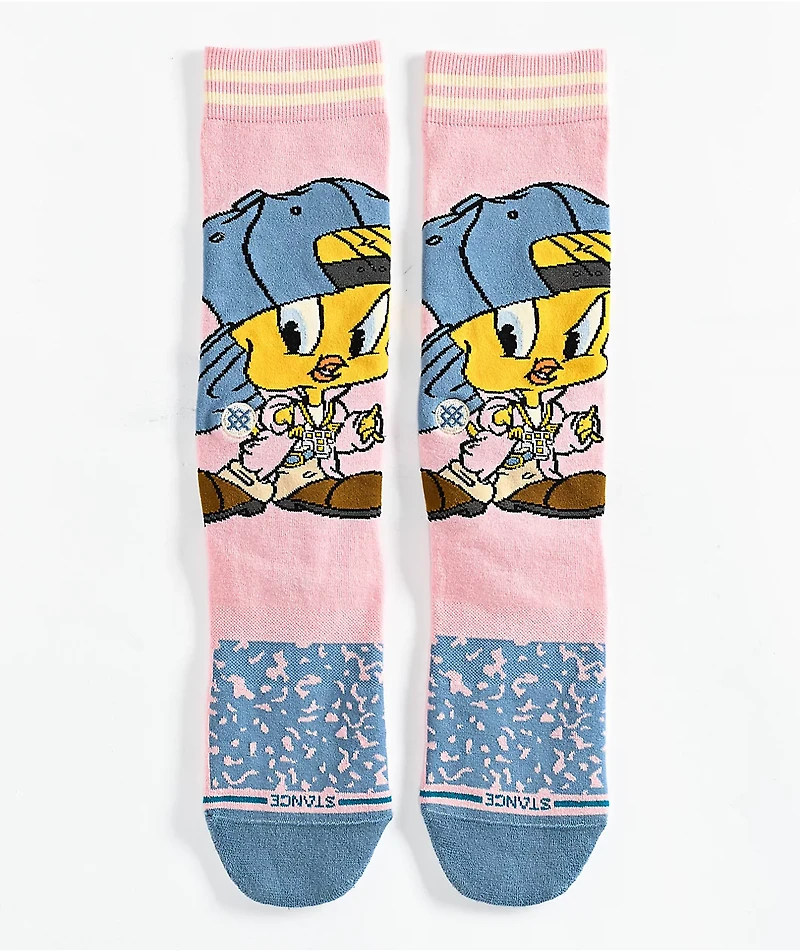 Stance x Looney Tunes Tweety Pink Crew Socks