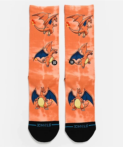 Stance x Pokémon Charizard Orange Crew Socks