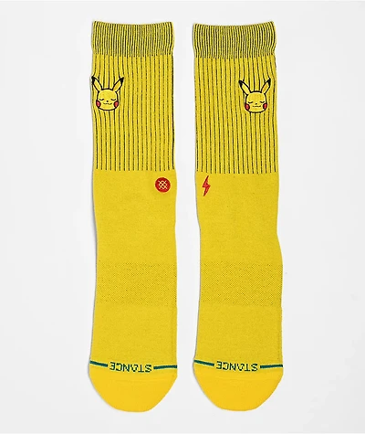 Stance x Pokemon Pikachu Yellow Crew Socks