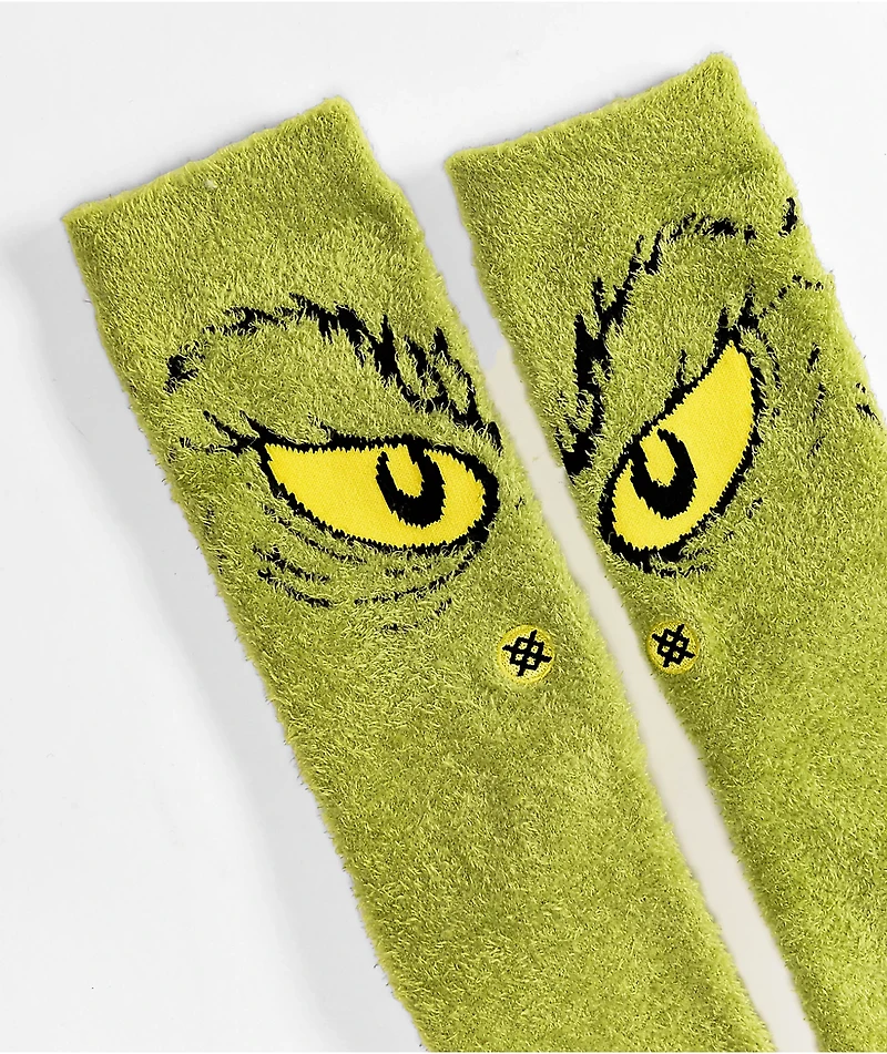 Stance x The Grinch DaGrinch Fuzzy Green Crew Socks