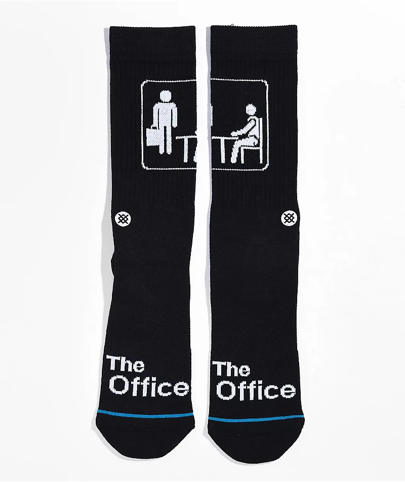 Stance x The Office Intro Black Crew Socks