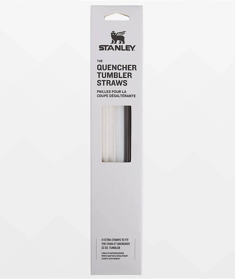Stanley Adventure Quencher Black & White 4 Pack 30oz Tumbler Straws
