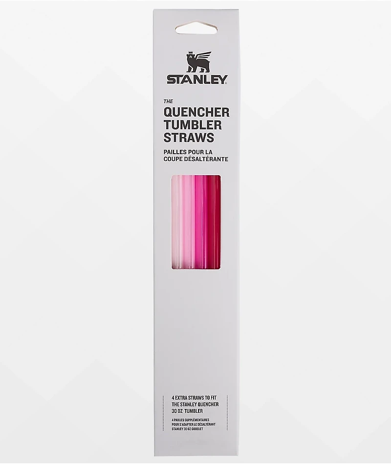 Stanley Adventure Quencher Pink 4 Pack 30oz Tumbler Straws