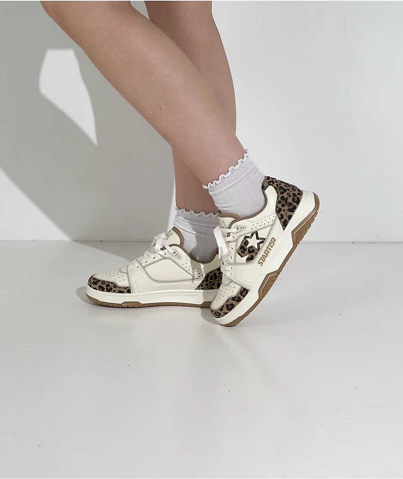 Starter Fast Break Leopard Print, Brown & Cream Shoes