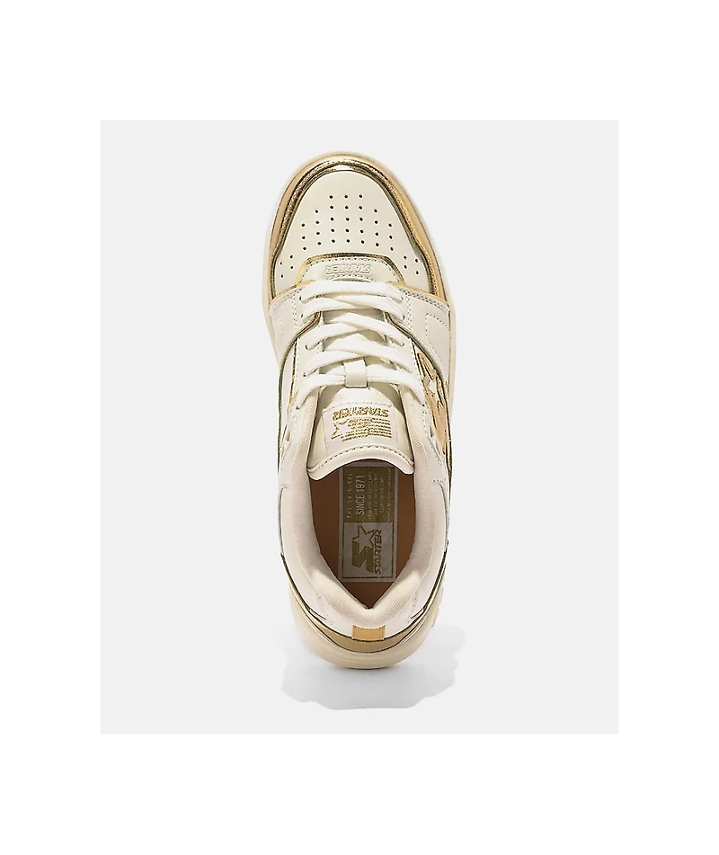 Starter Fast Break White & Gold Shoes