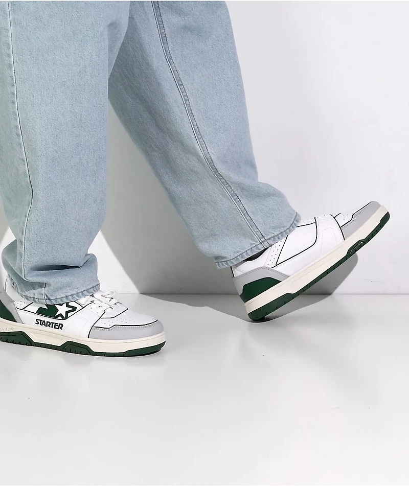 Starter Fast Break White & Green Shoes