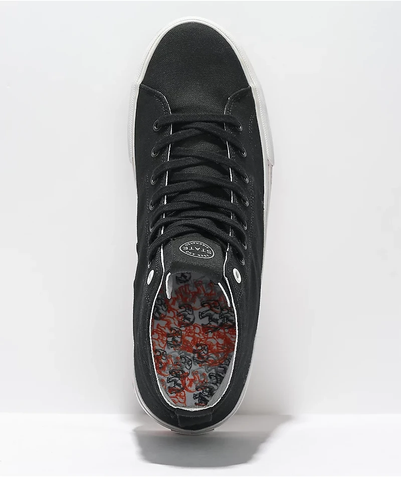 State Bushwick Black & White Elephant Skate Shoes