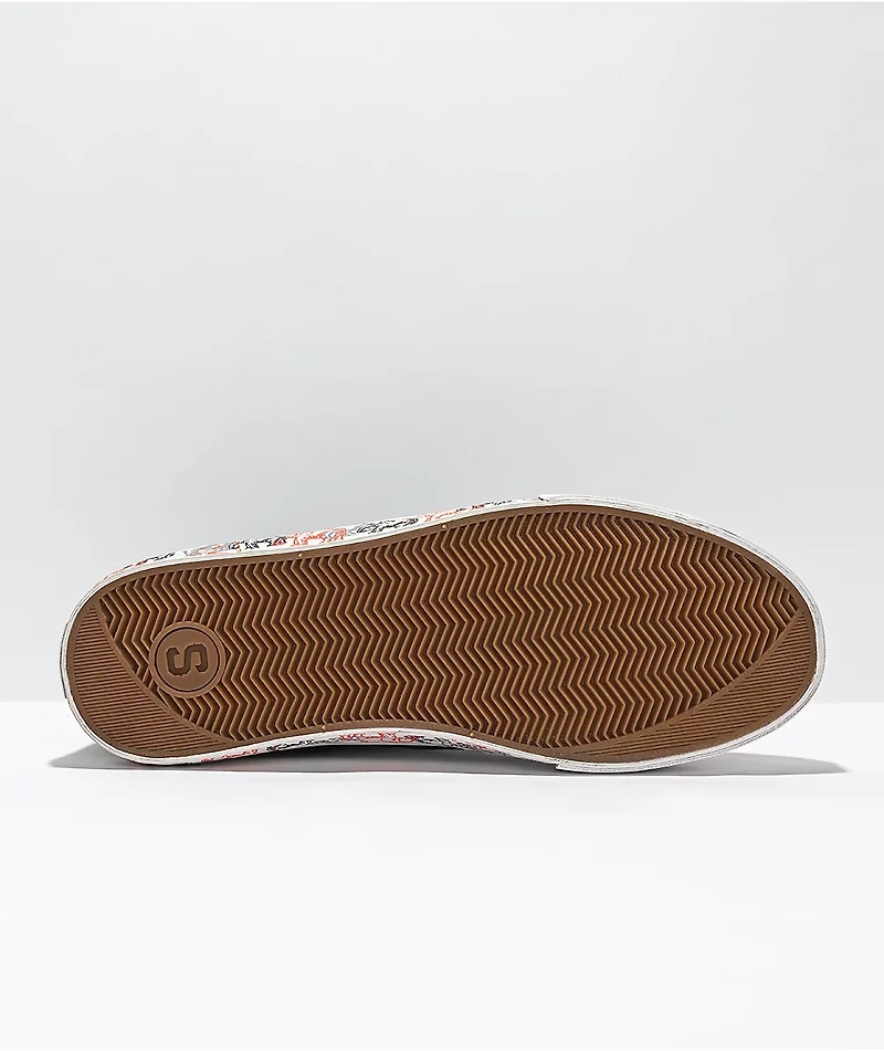 State Bushwick Black & White Elephant Skate Shoes