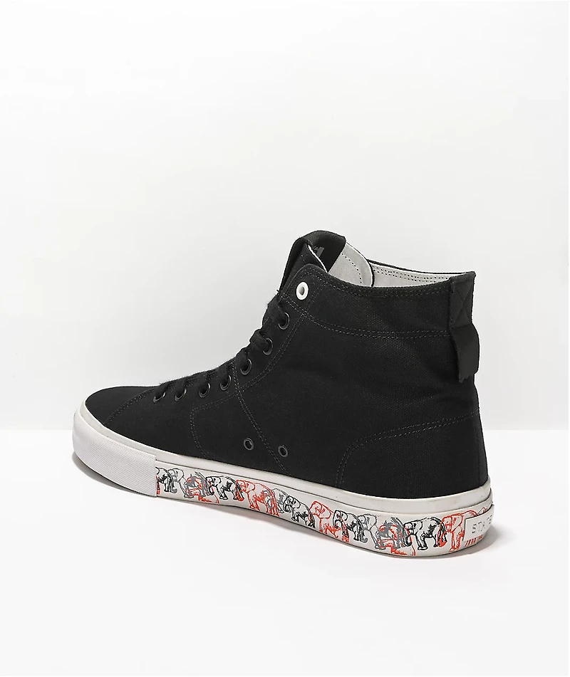 State Bushwick Black & White Elephant Skate Shoes
