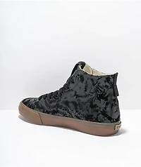 State Bushwick Black Leaf Camo Suede Skate Shoes