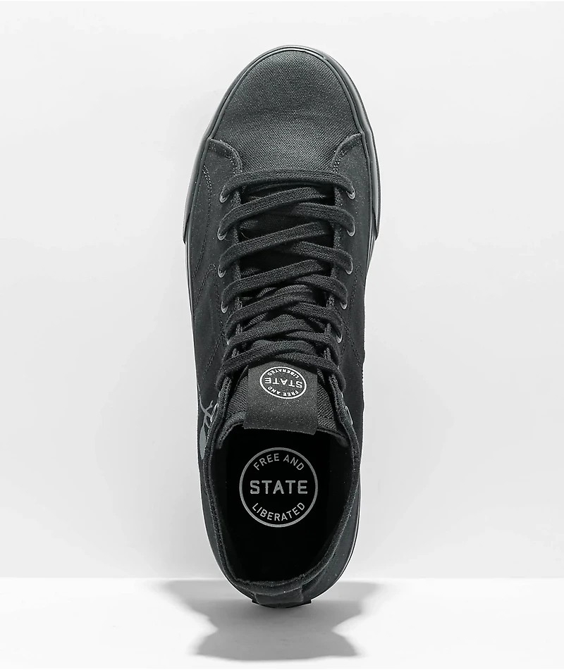 State Bushwick Rose Black Canvas Skate Shoes
