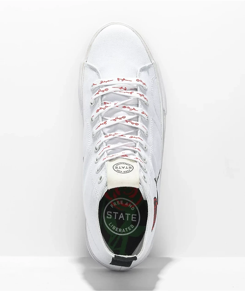 State Bushwick White & Rose Skate Shoes