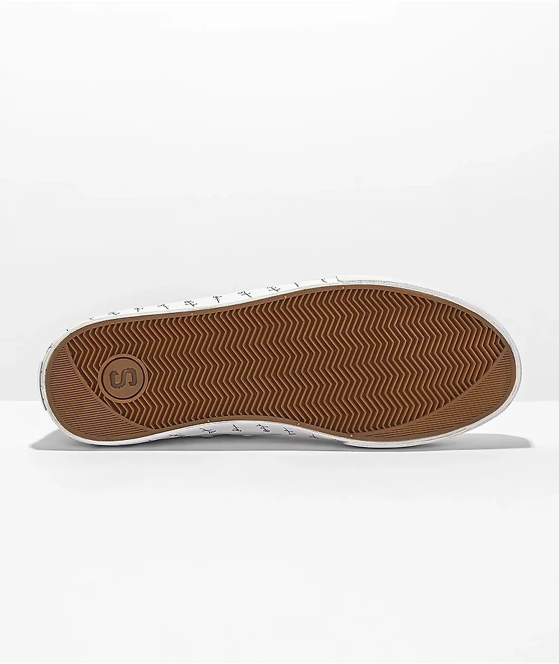 State Bushwick White & Rose Skate Shoes