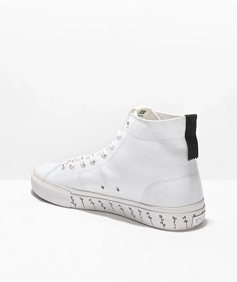 State Bushwick White & Rose Skate Shoes