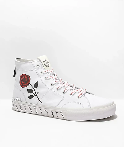State Bushwick White & Rose Skate Shoes
