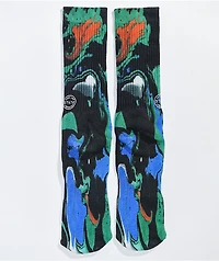 State Green Marble Crew Socks