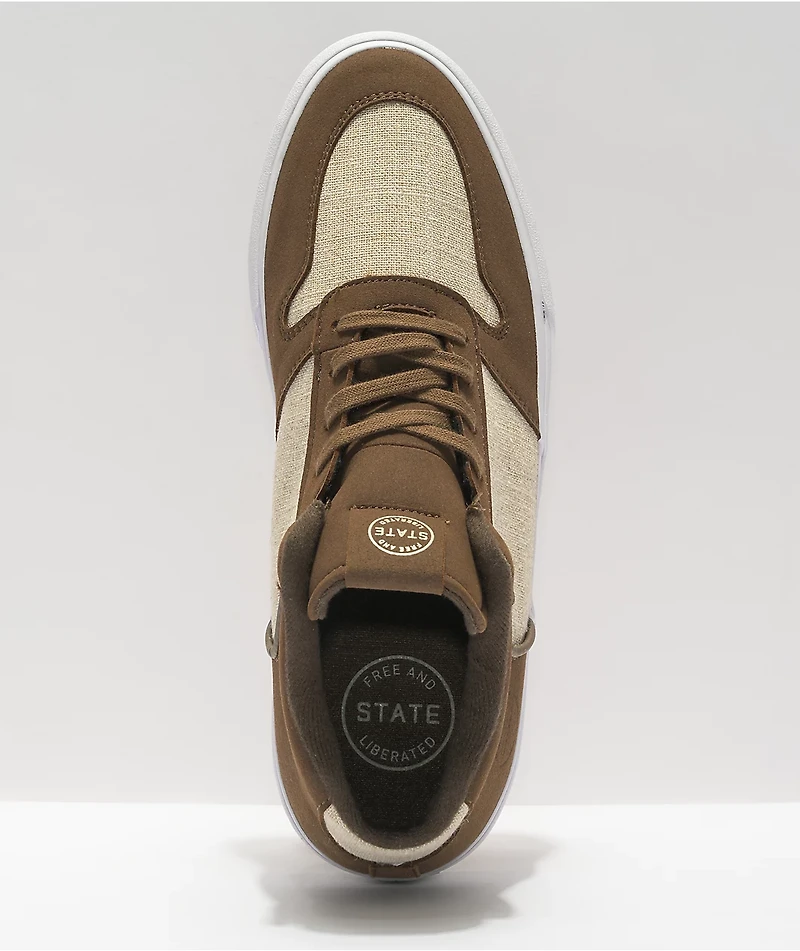 State Harlem White & Cream Skate Shoes