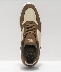 State Harlem White & Cream Skate Shoes