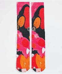 State Pink Marble Crew Socks
