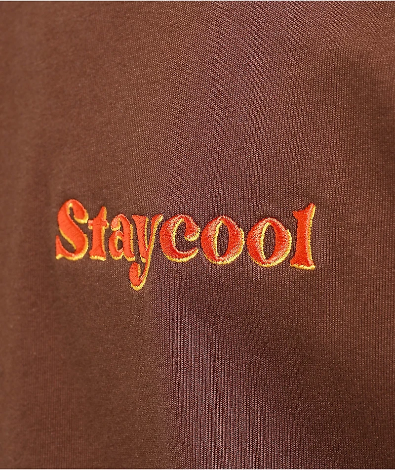 Staycoolnyc 70s Brown & Orange Ringer T-Shirt