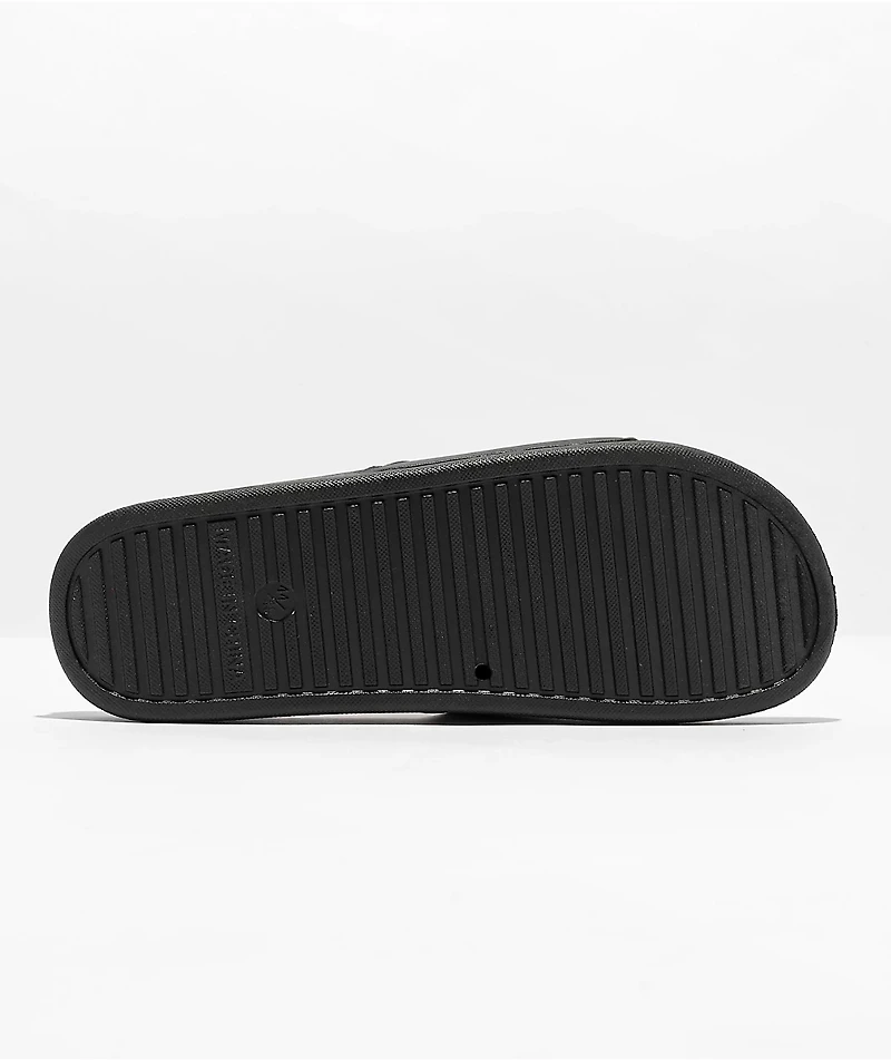Staycoolnyc Puff Paint Black Slide Sandals