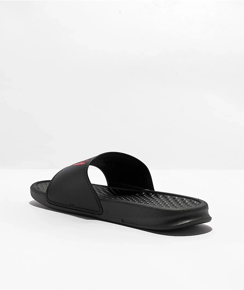 Staycoolnyc Puff Paint Black Slide Sandals