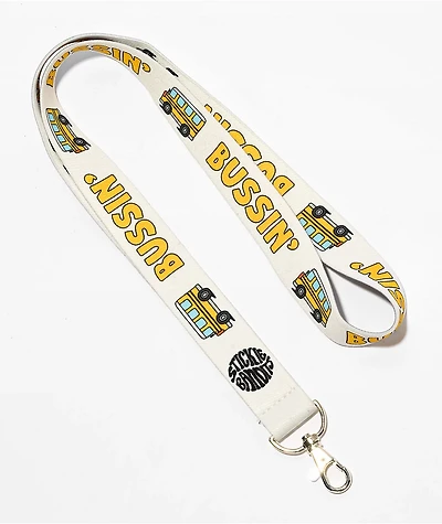 Stickie Bandits Bussin White & Grey Lanyard