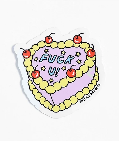 Stickie Bandits F U Cake Sticker