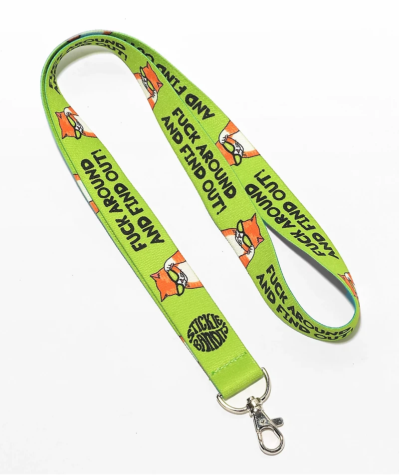 Stickie Bandits Find Out Blue & Green Lanyard