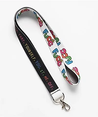 Stickie Bandits Fucc White & Black Lanyard
