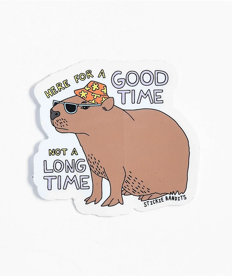 Stickie Bandits Good Time Capybara Sticker