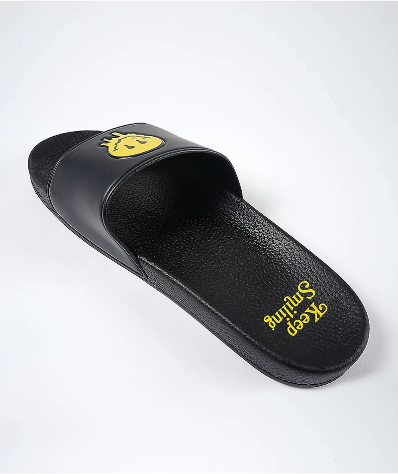 Stickie Bandits Smiling Black Slide Sandals