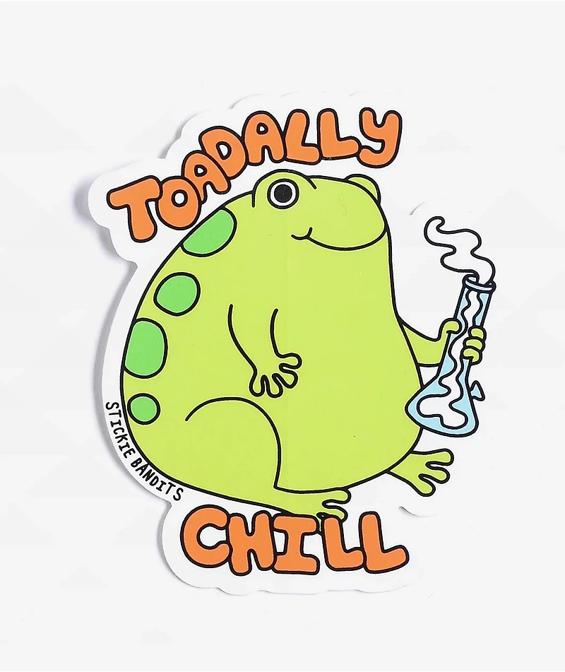 Stickie Bandits Toadally Chill Green Sticker