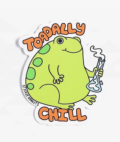 Stickie Bandits Toadally Chill Green Sticker