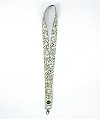 Stickie Bandits Trip Face Pastel Green Lanyard