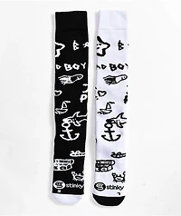 Stinky Socks Bad Boy Black & White Snowboard