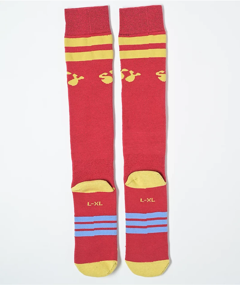 Stinky Socks Shrum Red Snowboard
