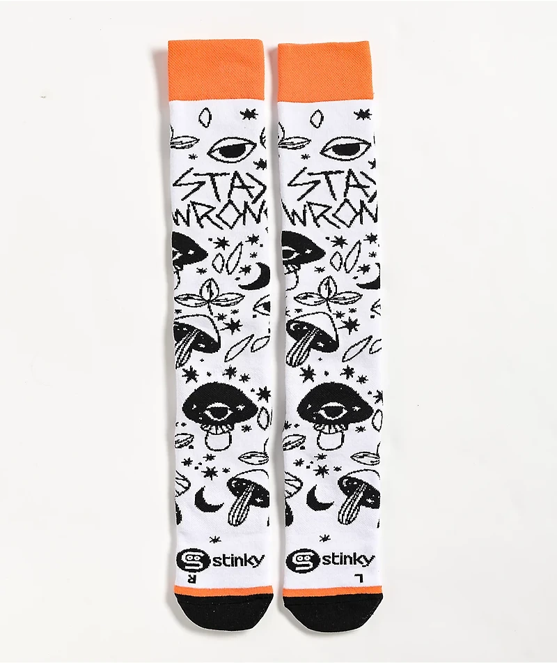 Stinky Socks Stay Wrong White Snowboard