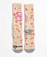 Stinky Socks x Ivan Pif Travis Mina Natural Crew