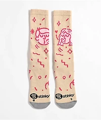 Stinky Socks x Ivan Pif Travis Mina Natural Crew