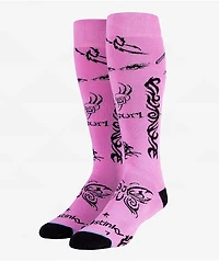 Stinky Socks x Jibgurl Pink Snowboard Socks