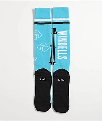 Stinky Socks x Windells Blue Snowboard Socks