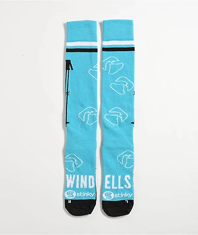 Stinky Socks x Windells Blue Snowboard Socks